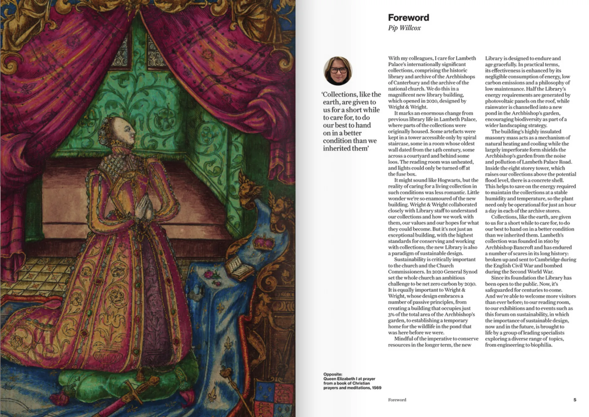 Sustainable Futures spread of the foreword