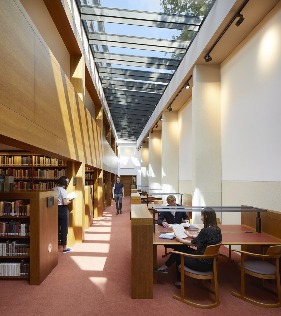 Students studying in the Reading Room at St John's College Library & Study Centre