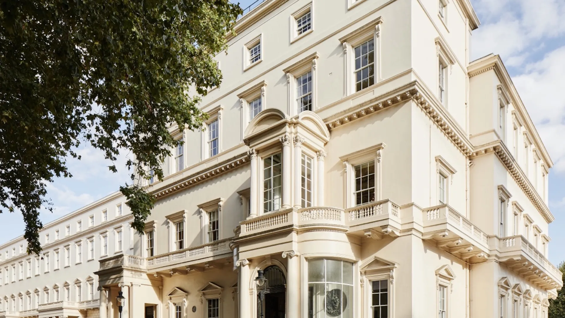 The British Academy exterior shot showing Carlton House Terrace