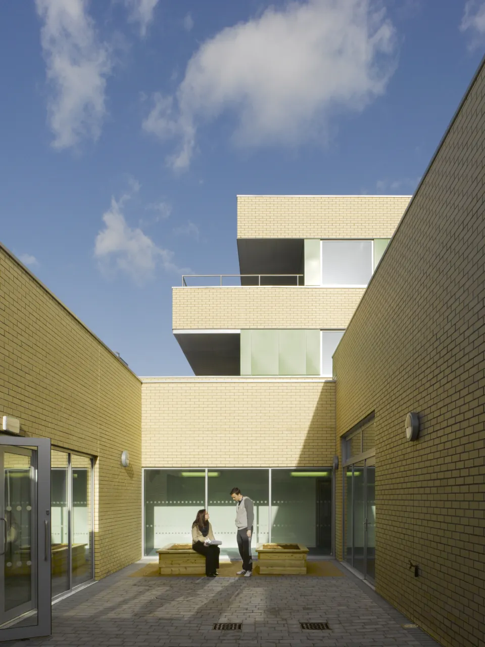 Internal courtyard at Oakfield School
