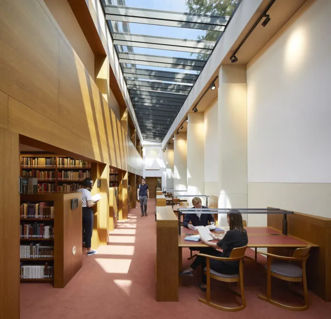 Students studying in the Reading Room at St John's College Library & Study Centre