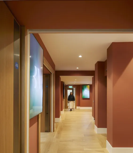 Wright & Wright British Academy Corridor with girl walking through
