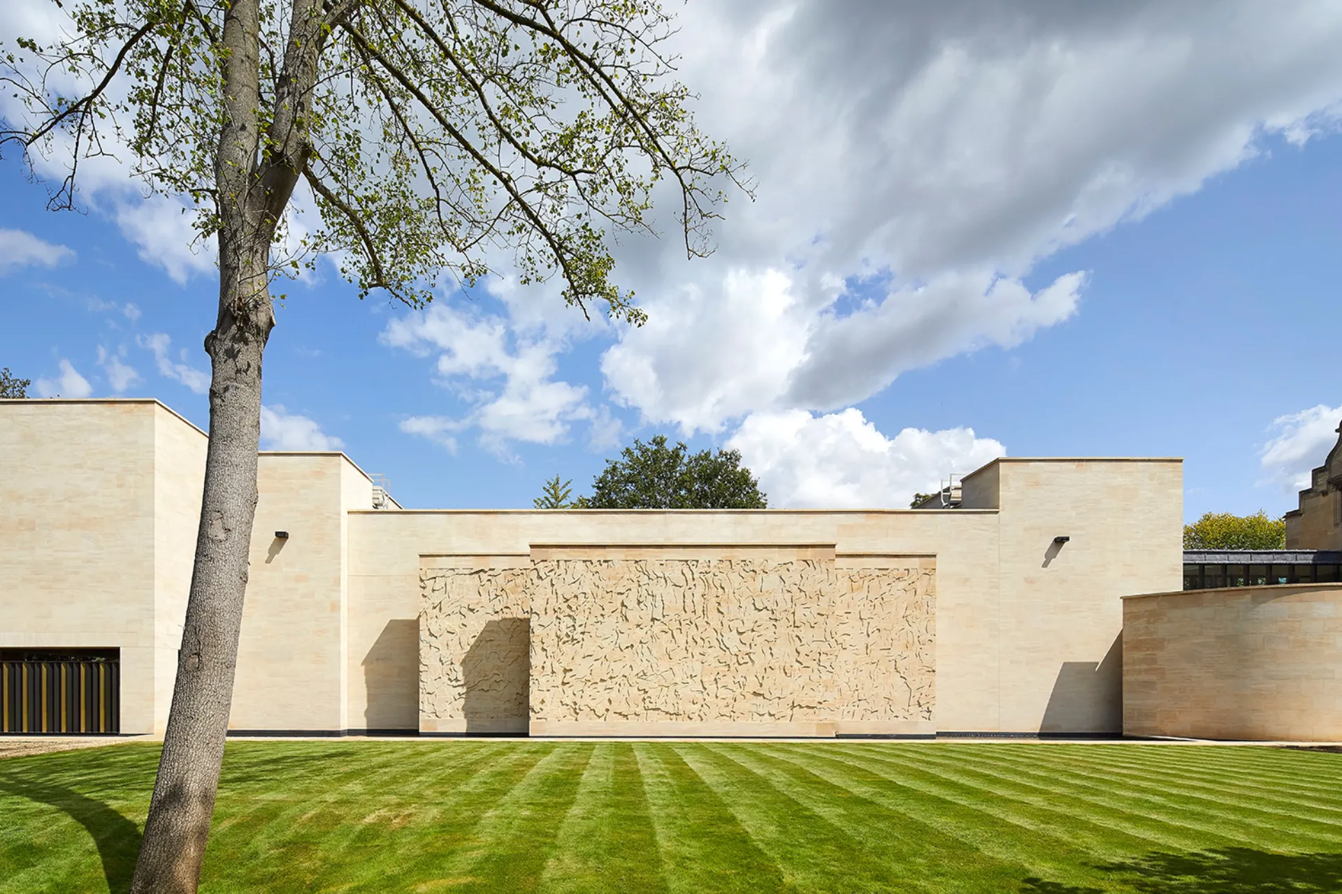 Exterior facade of St John's College Library and Study Centre at the University of Oxford