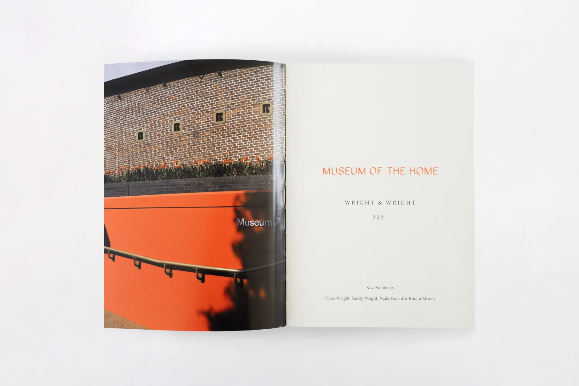 Open book with images and text