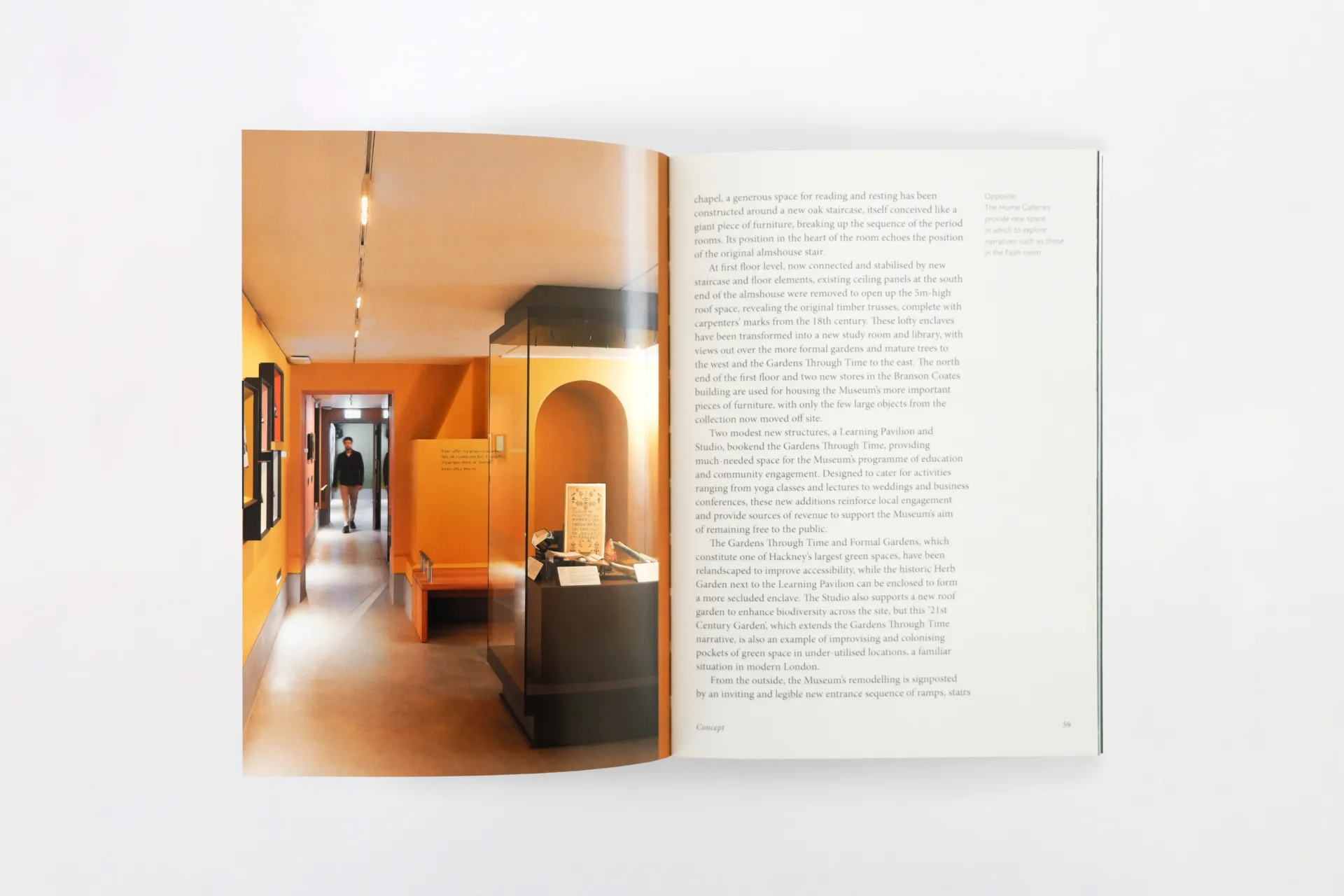 Open book with images and text
