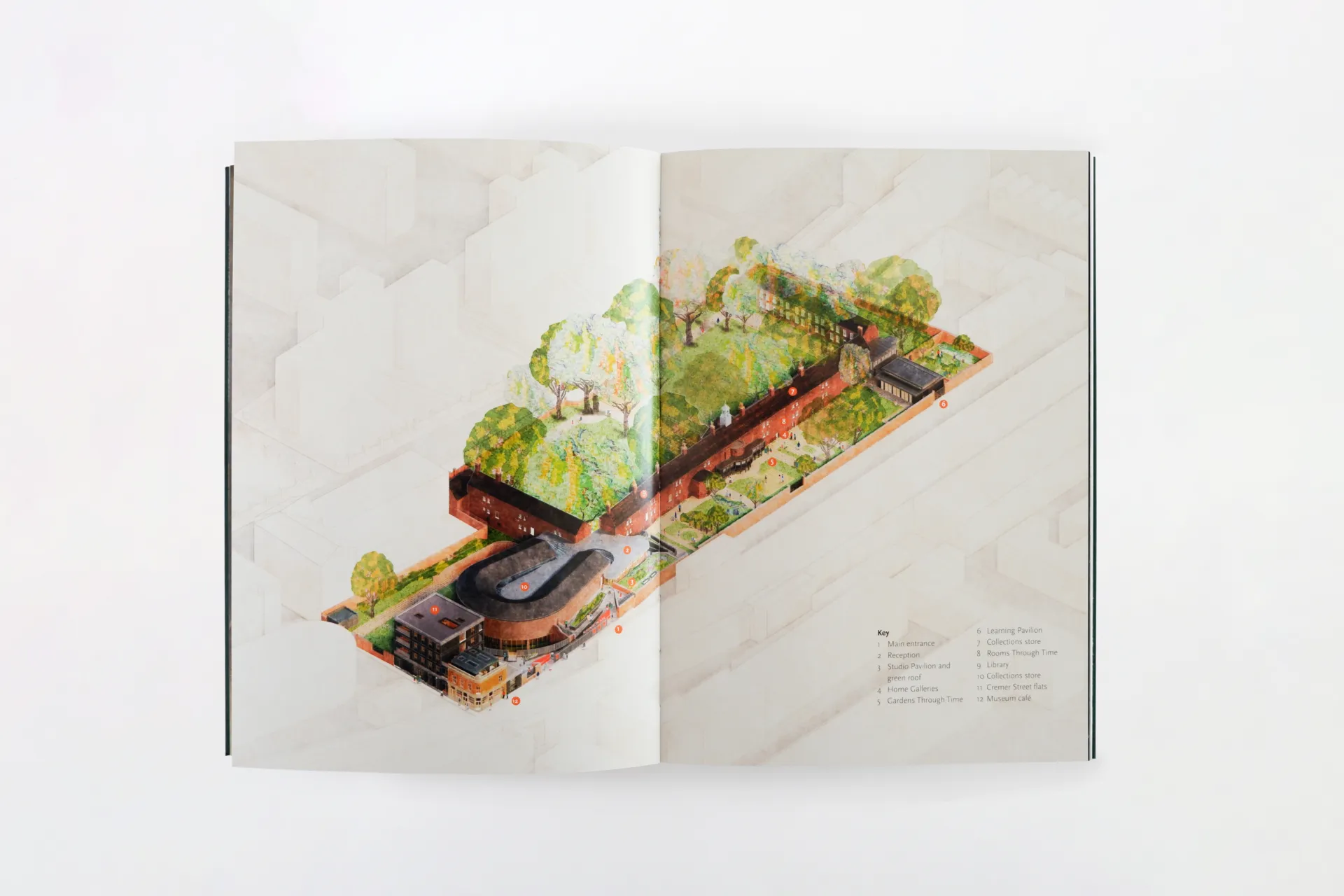 Open book with images and text