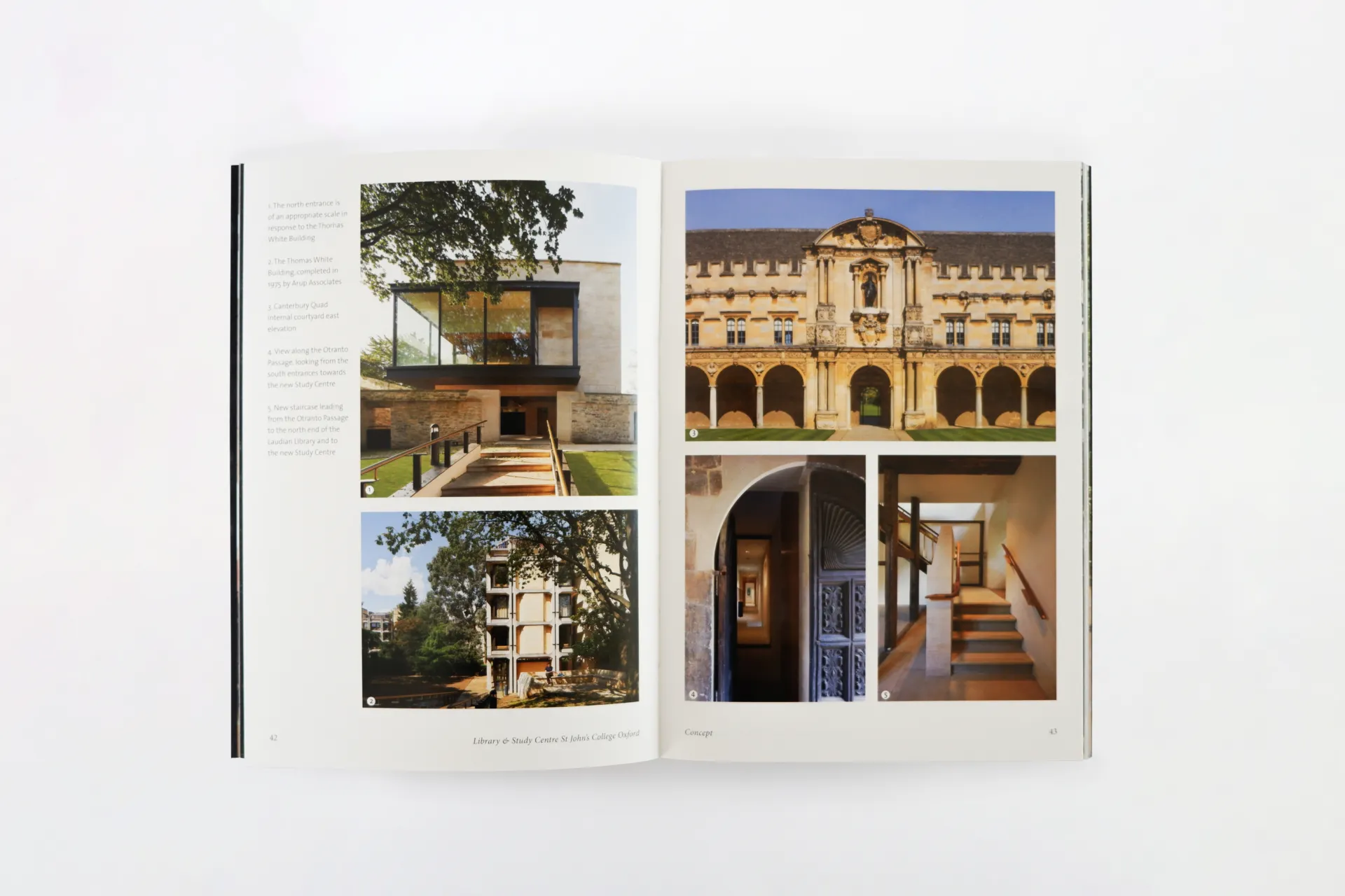 Open book with images and text