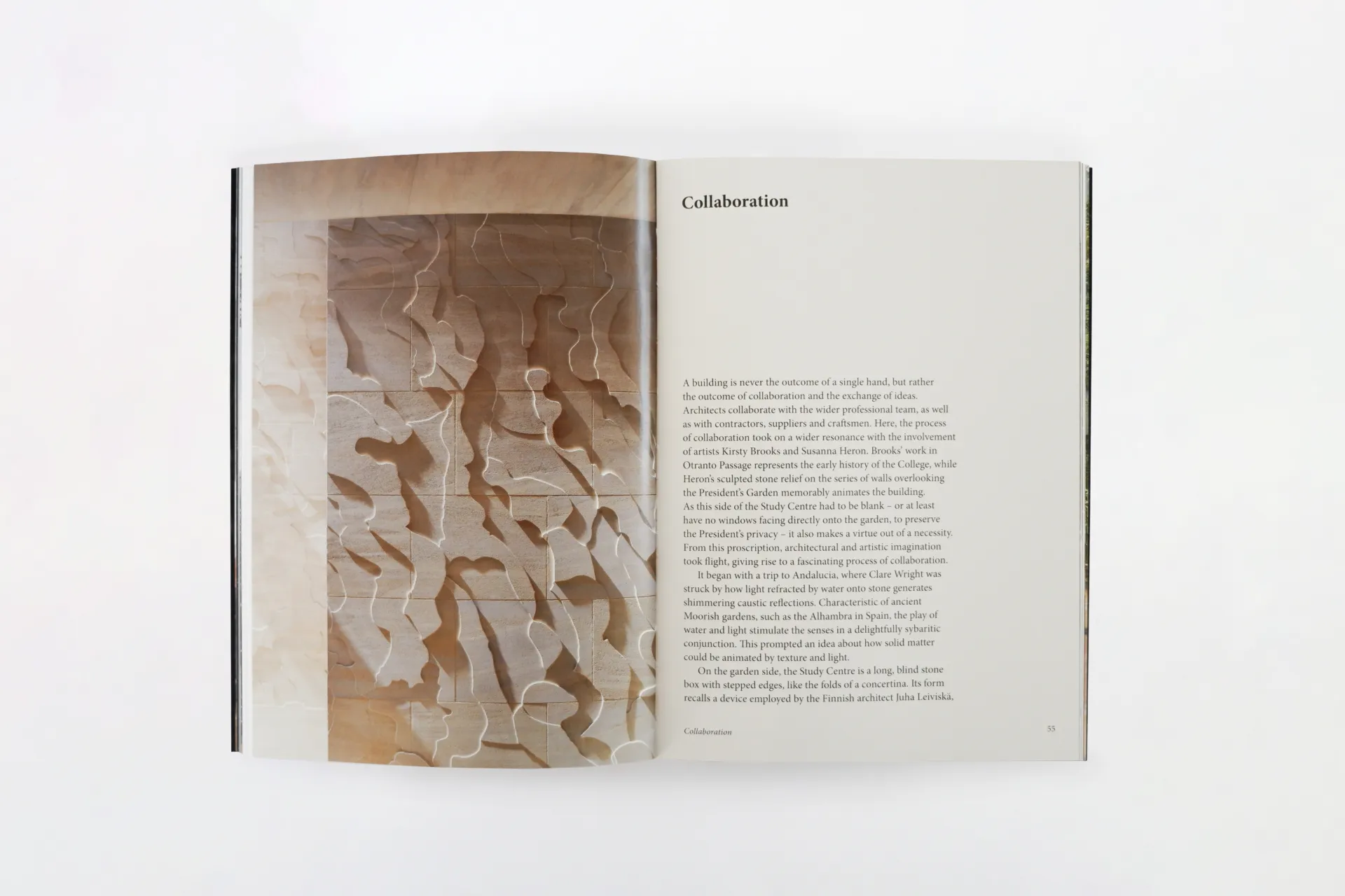 Open book with images and text