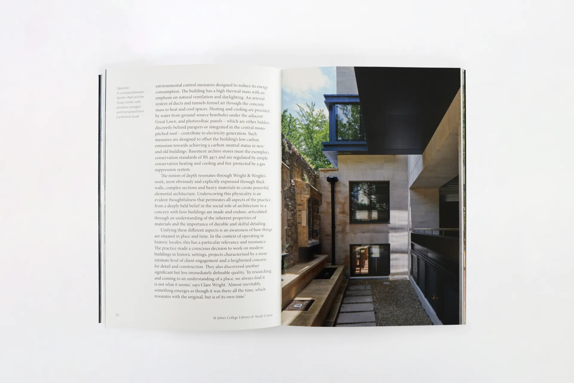 Open book with images and text