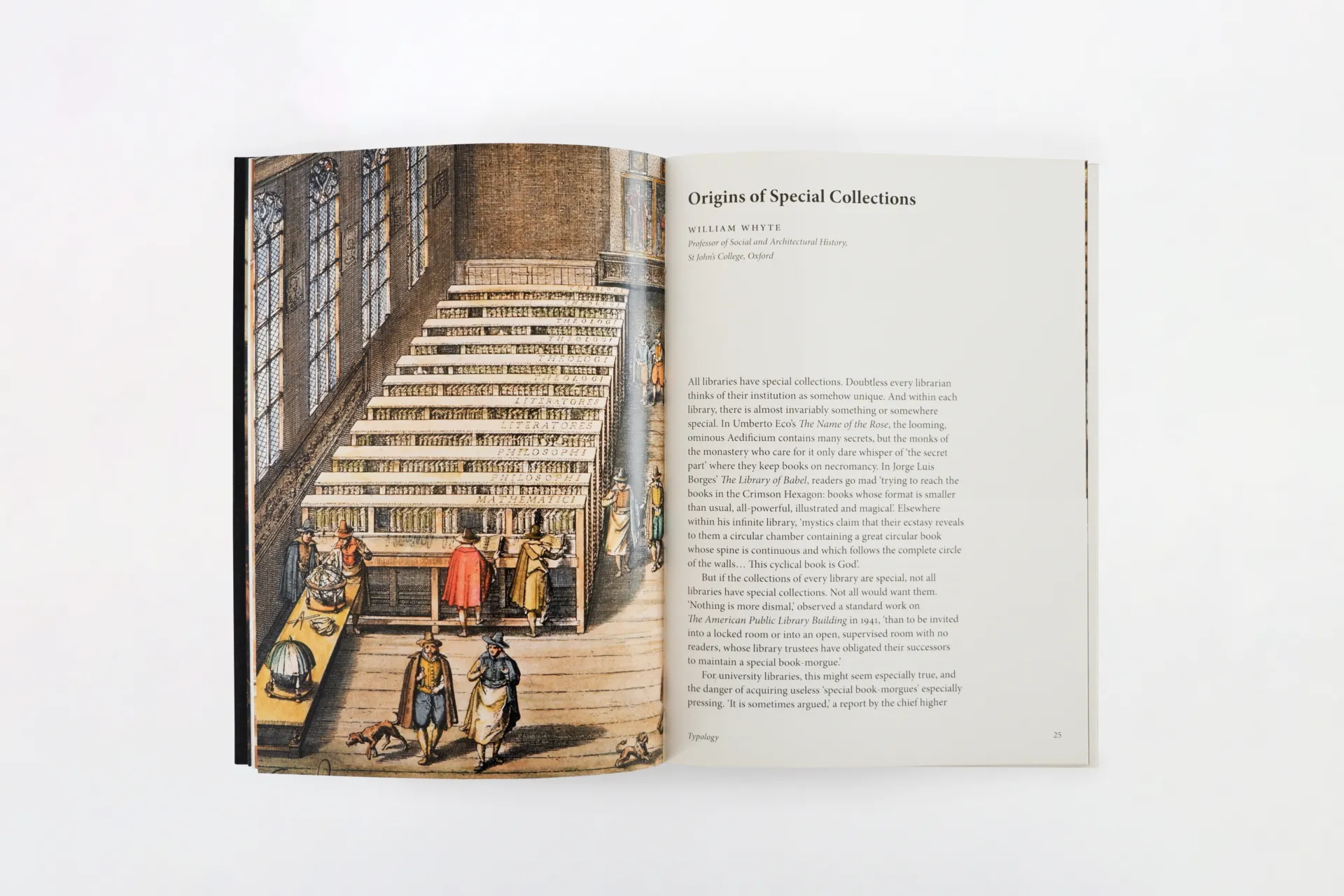 Open book with images and text