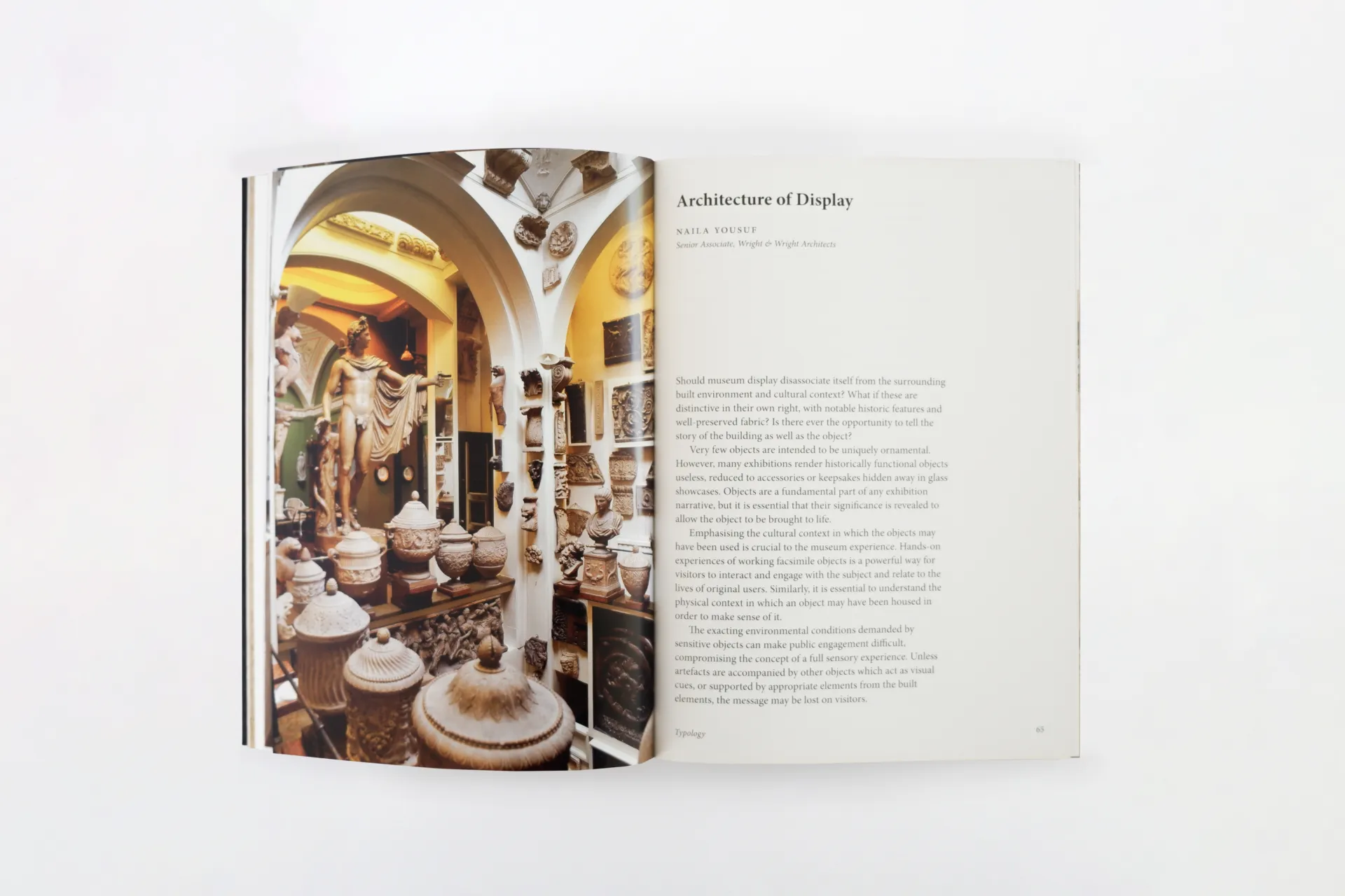 Open book with images and text